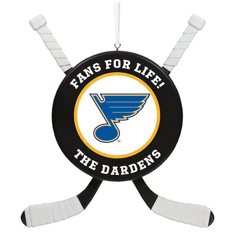 NHL St. Louis Blues® Hockey Personalized Ornament, Custom Text