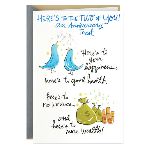 A Toast to the Two of You Pop-Up Anniversary Card, 