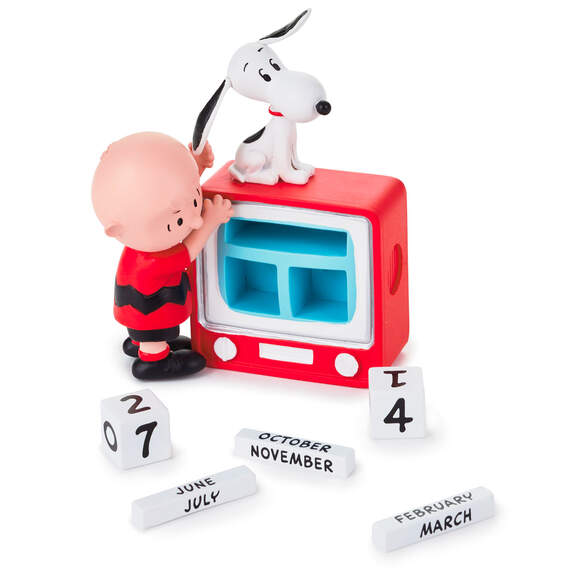 Peanuts® Charlie Brown and Snoopy TV Set Perpetual Calendar, , large image number 2