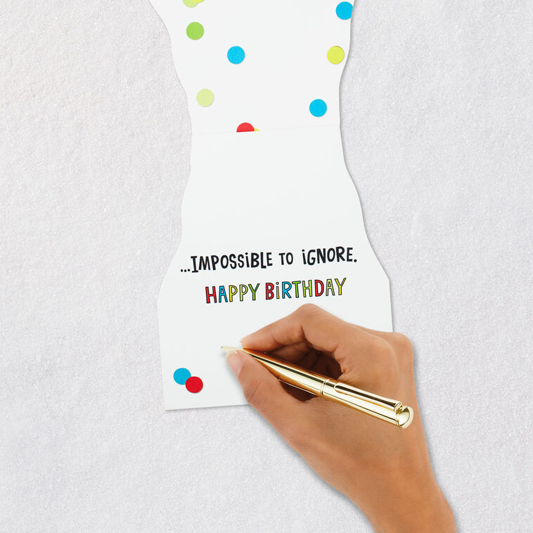 Impossible to Ignore Funny Musical Birthday Card With Sound, , large image number 6