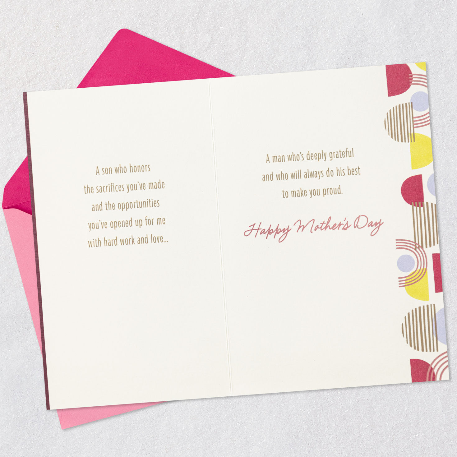 A Man Who's Deeply Grateful Mother's Day Card for Mom From Son, , large image number 4