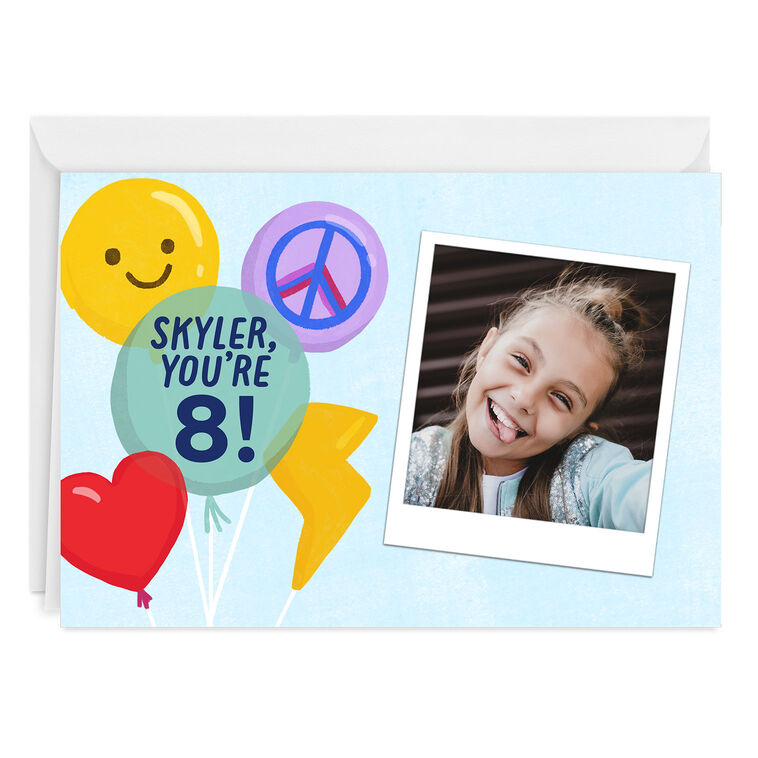 Personalized Balloons Celebration Photo Card