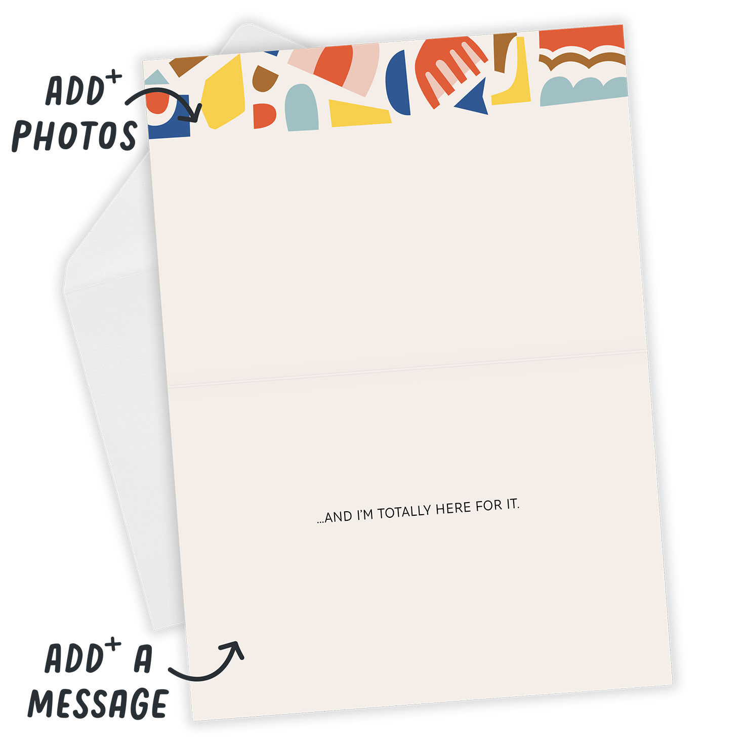 Personalized Colorful Shapes Photo Card  image number 4