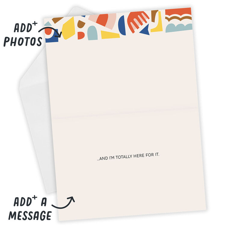 Personalized Colorful Shapes Photo Card  image number 4