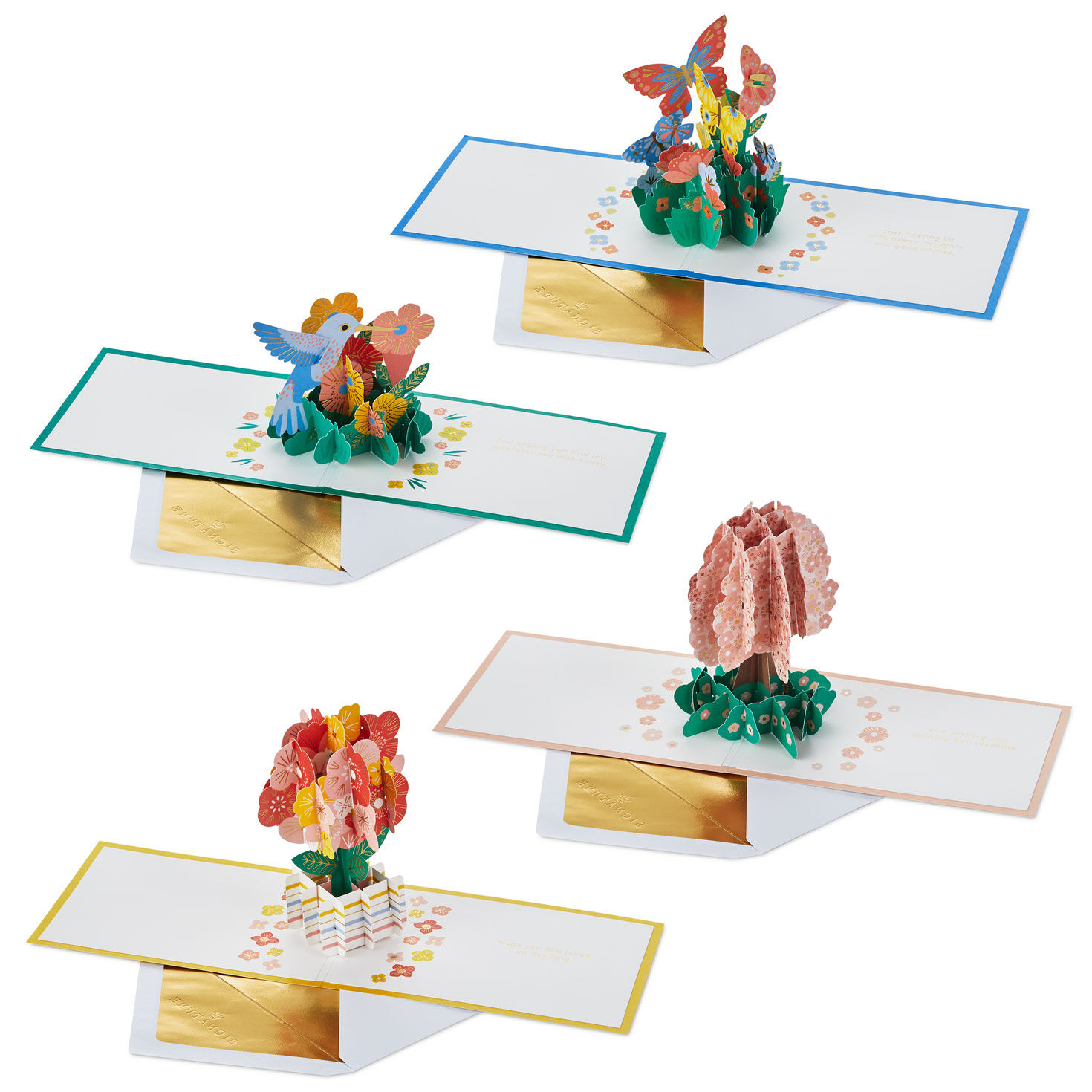 Bright and Cheery Nature Pop-Up Assorted Thinking of You Cards, Pack of 4, , large image number 2