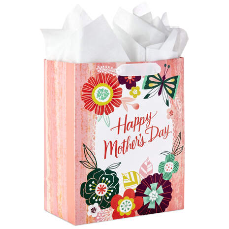 Happy Mother's Day Large Gift Bag With Tissue, 13", , large