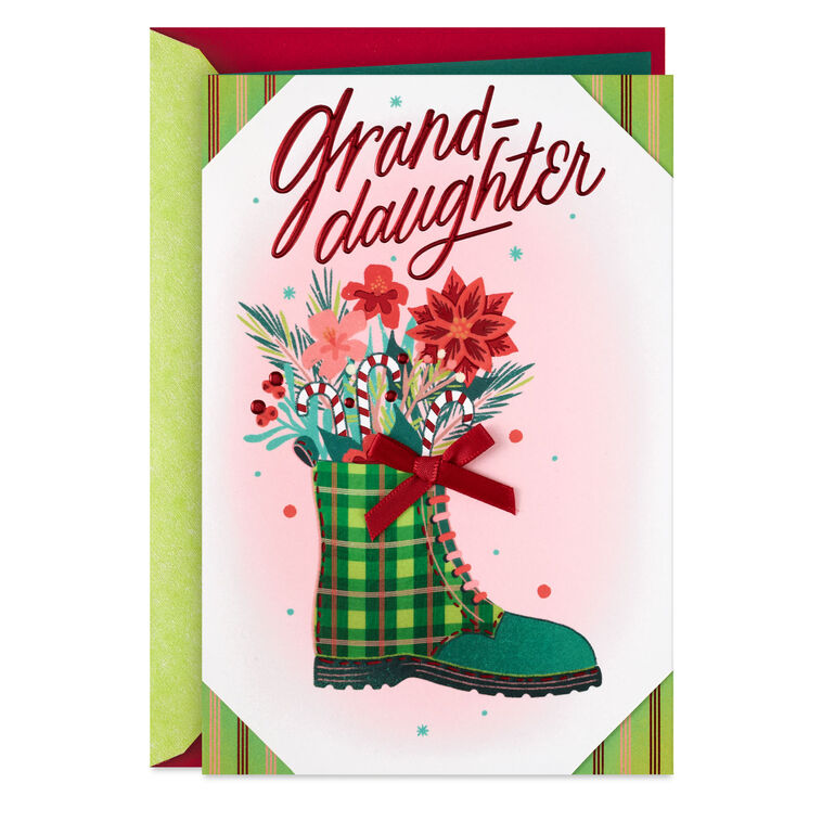 You're All That's Delightful Christmas Card for Granddaughter