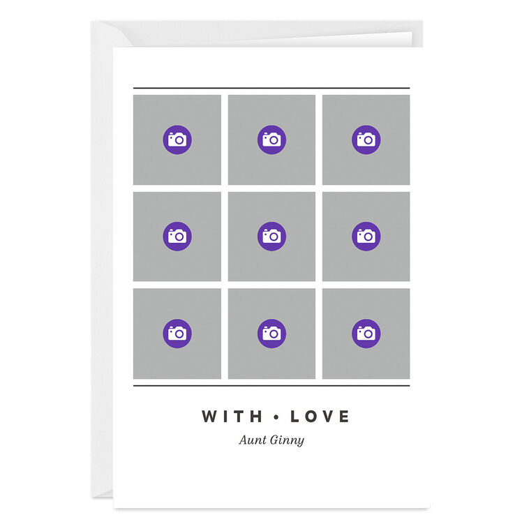 Personalized Lines on White Photo Collage Photo Card, , large image number 3