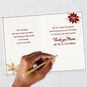 Black Woman Silhouette with Poinsettia Christmas Card for Mom signing card image number 8