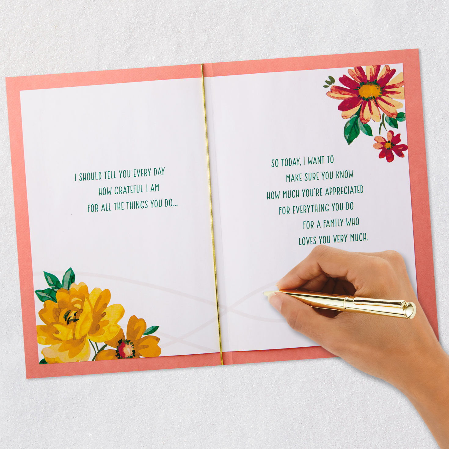 Things You Do Floral Mother's Day Card signing card image number 7