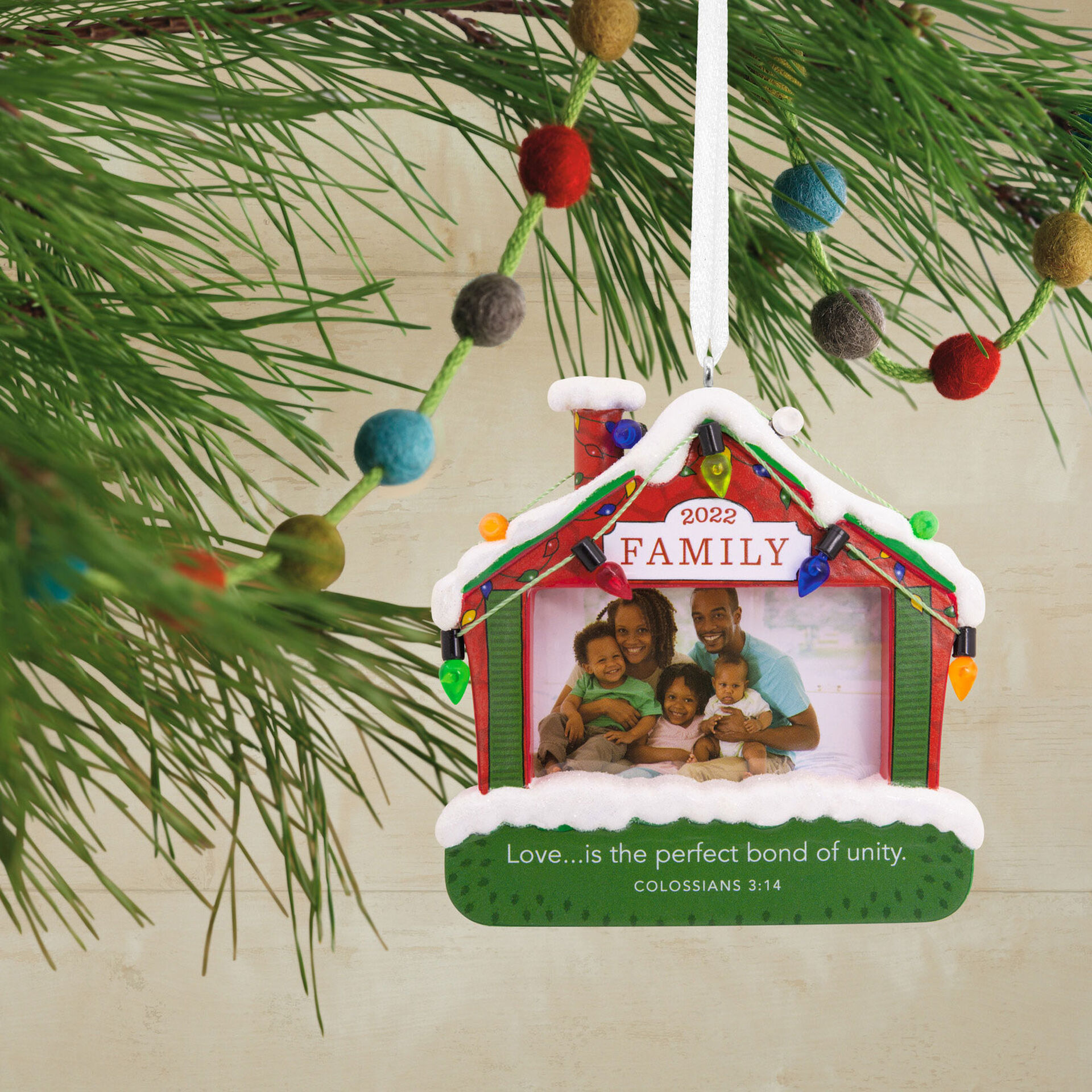 2022 Picture Frame Christmas Ornament DaySpring Family Religious 2022 Photo Frame Hallmark Ornament Gift