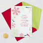 Modern Red and Green Snowflakes Christmas Card Card Front with Envelope and Gold Seal image number 6