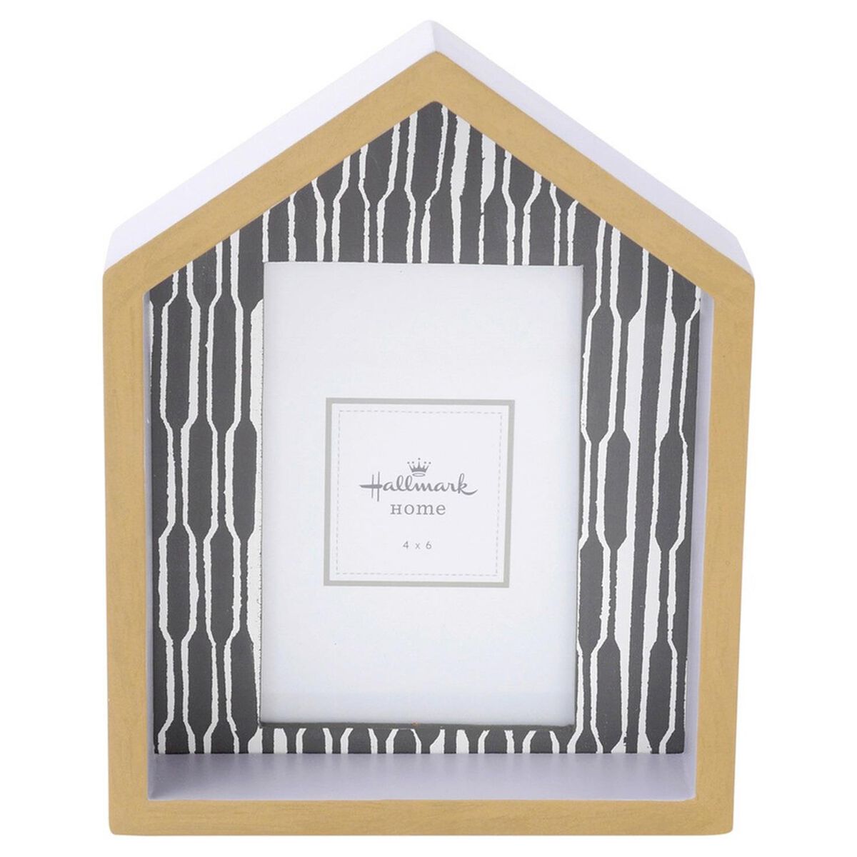 HouseShaped 4x6 Picture Frame With Geometric Designed Mat Picture