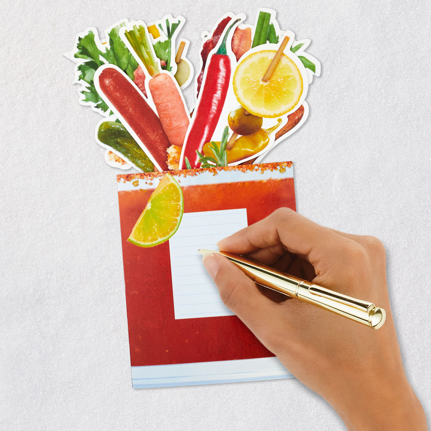 Big Bloody Mary Drink Celebrate Funny 3D PopUp Card Greeting Cards