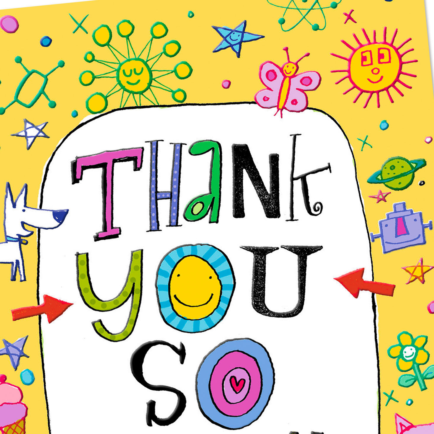 Happy Doodles Thank You Card for only USD 4.49 | Hallmark