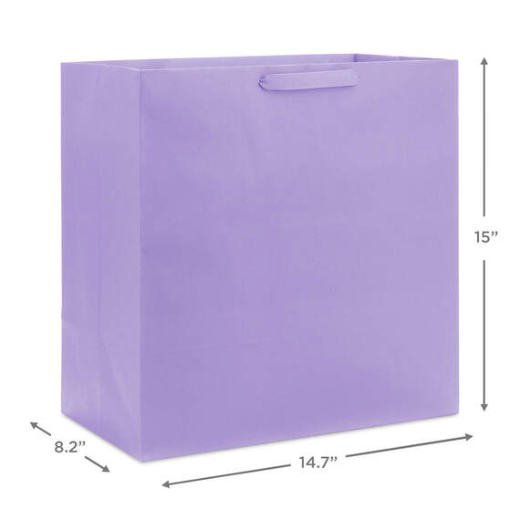 15" Lavender Extra-Deep Gift Bag, Lavender, large image number 3