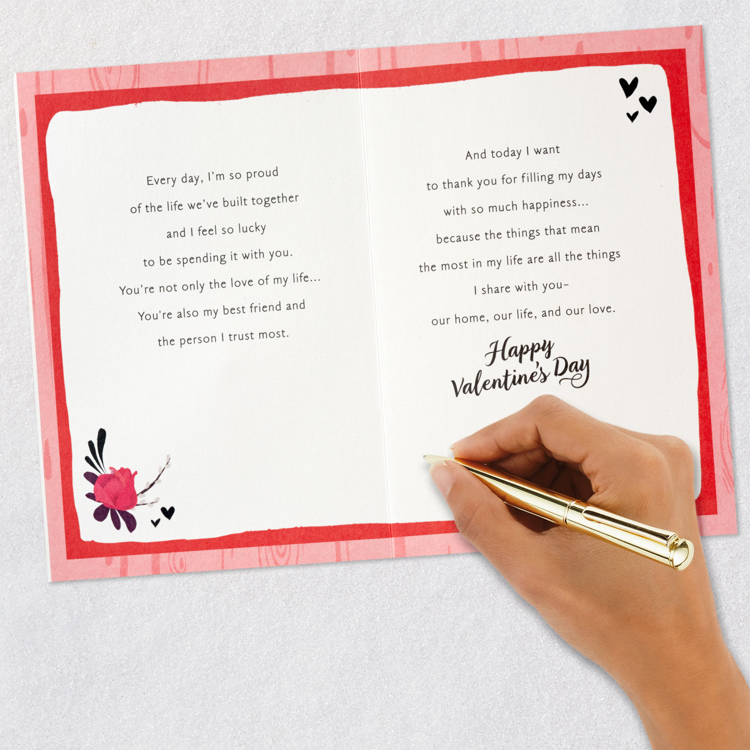 So Proud and Lucky in Love Valentine's Day Card for Wife, , large image number 7