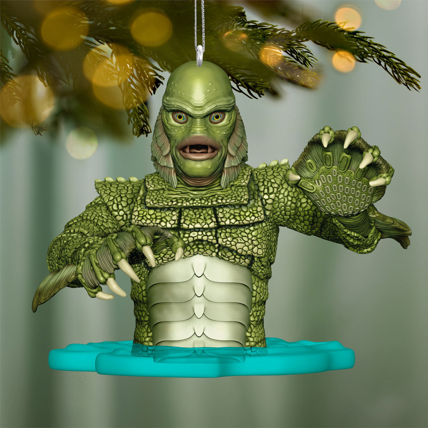 Creature From Black Lagoon Keepsake Ornament Hanging on tree image number 2