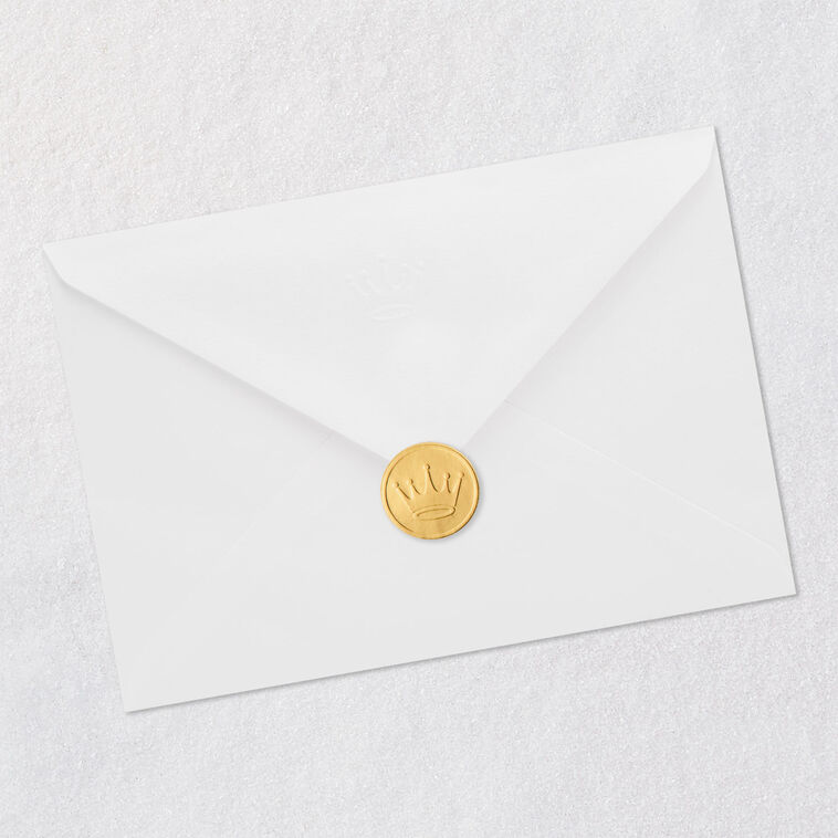 Northern Lights Watercolor Christmas Card Envelope Back with Seal image number 8