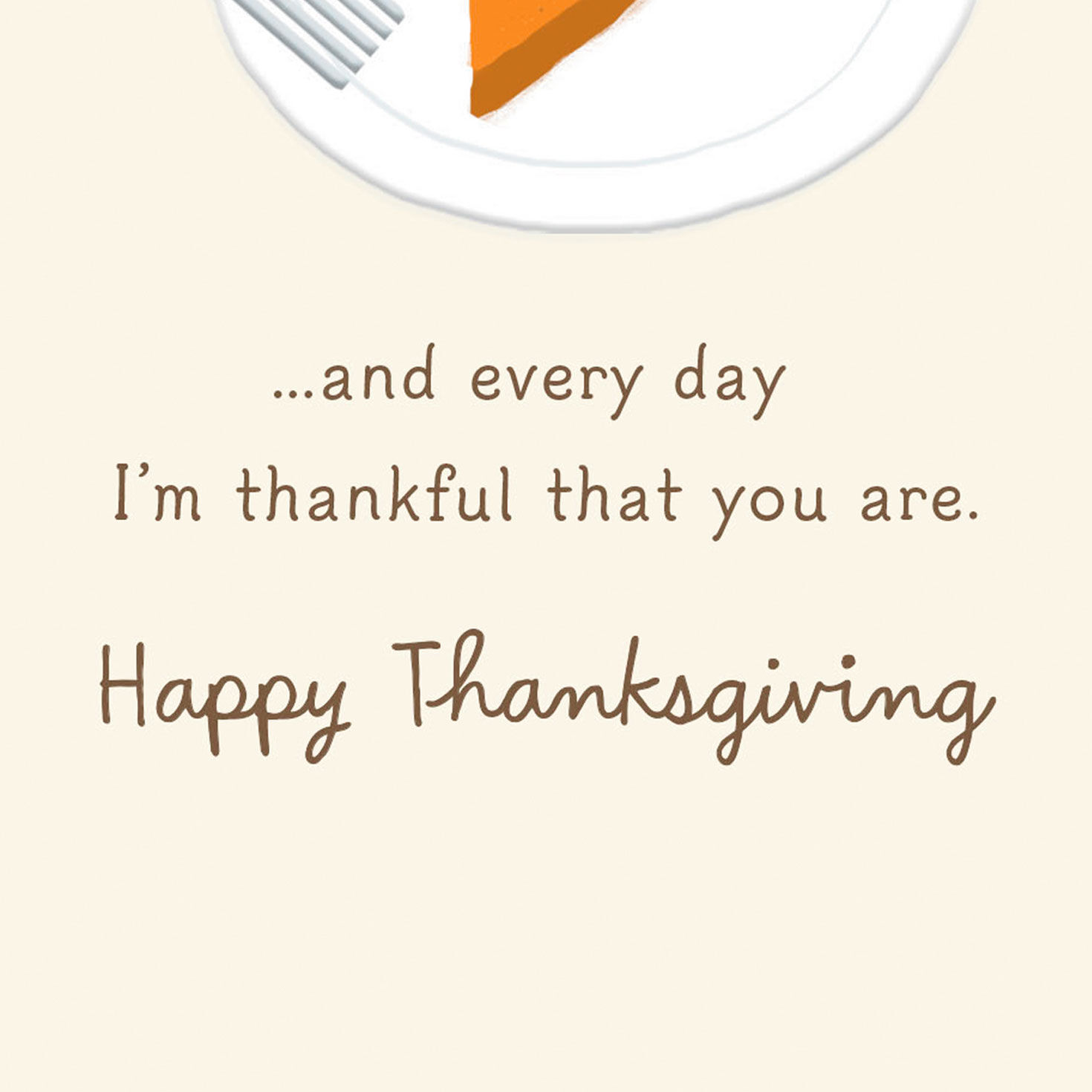 Pumpkin Pie Slice Life Is Sweet Thanksgiving Card Sentiment image number 2
