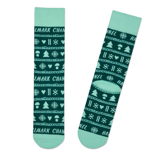 Hallmark Channel Knit Pattern Crew Socks, 