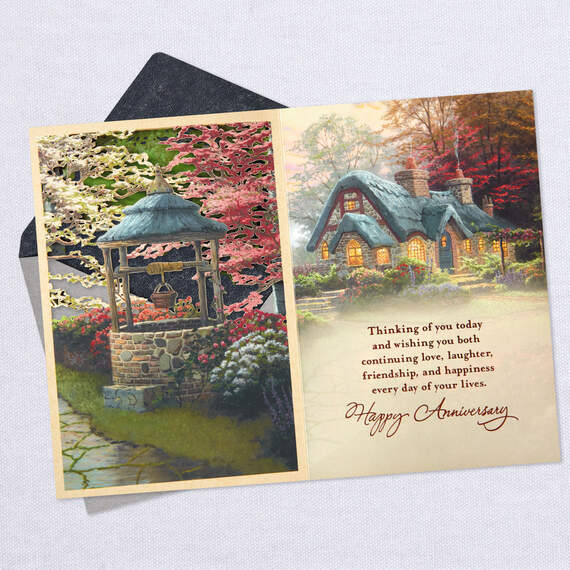 Thomas Kinkade Love Is the Greatest Blessing Anniversary Card for Both, , large image number 3