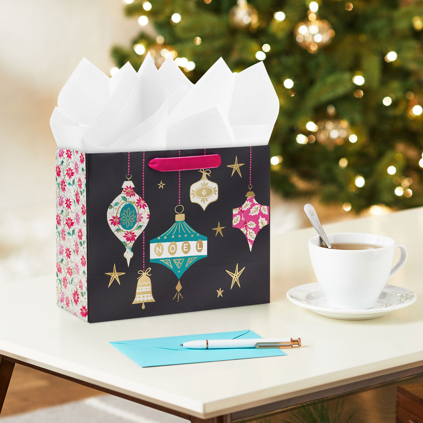 Lacey Chabert Ornaments Medium Christmas Gift Bag in use image number 2