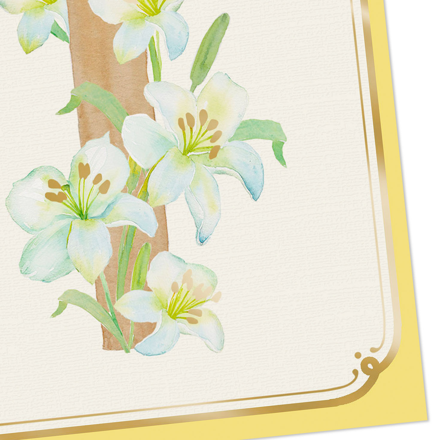 Easter Lily and Cross on Yellow Easter Cards Pack Cover Detail image number 6