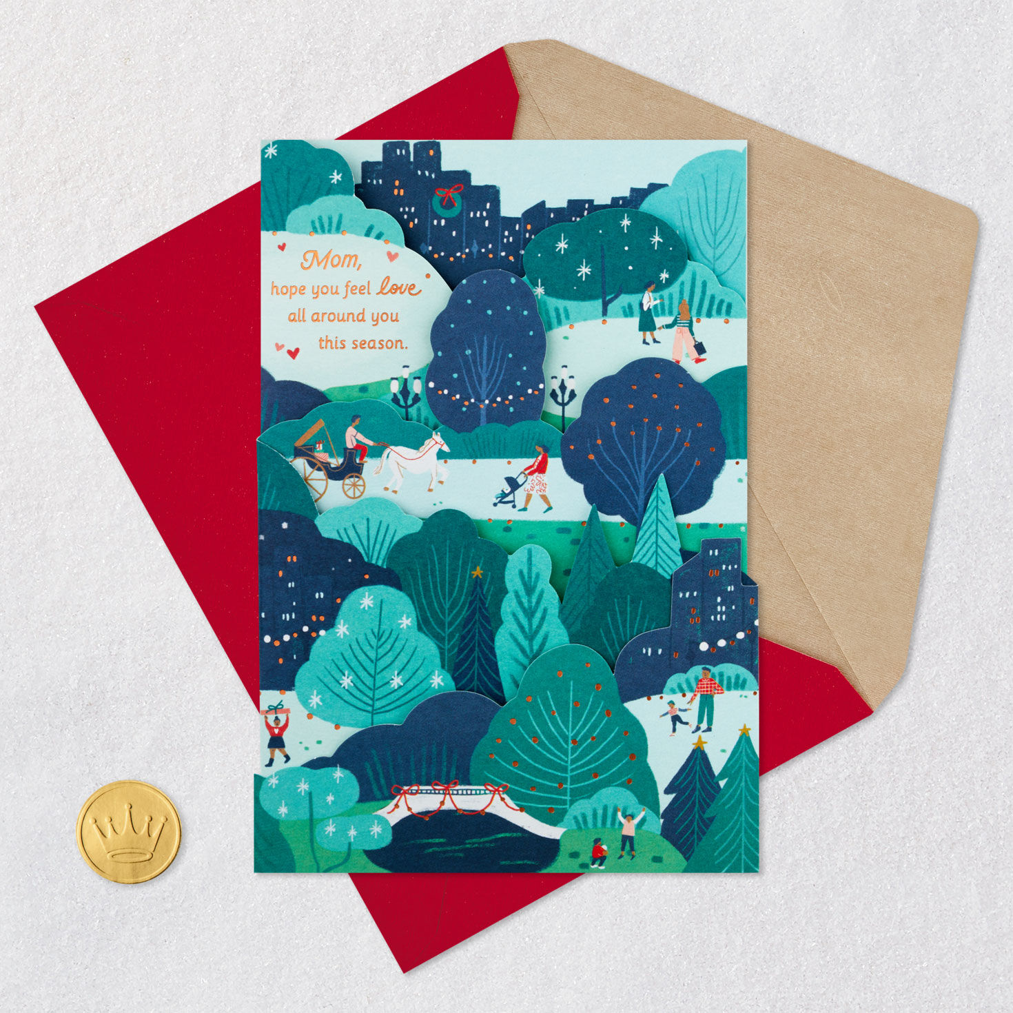 The Love All Around You Christmas Card for Mom, , large image number 6