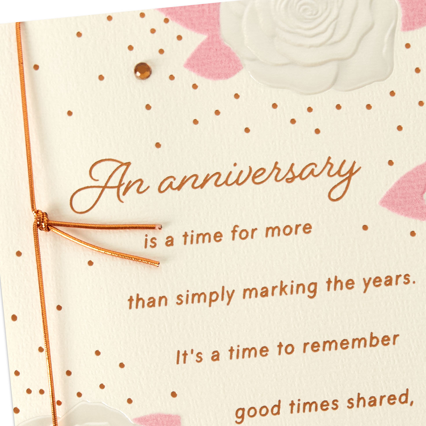 Pencil-sketch Roses with Pink Leaves Anniversary Card  image number 5