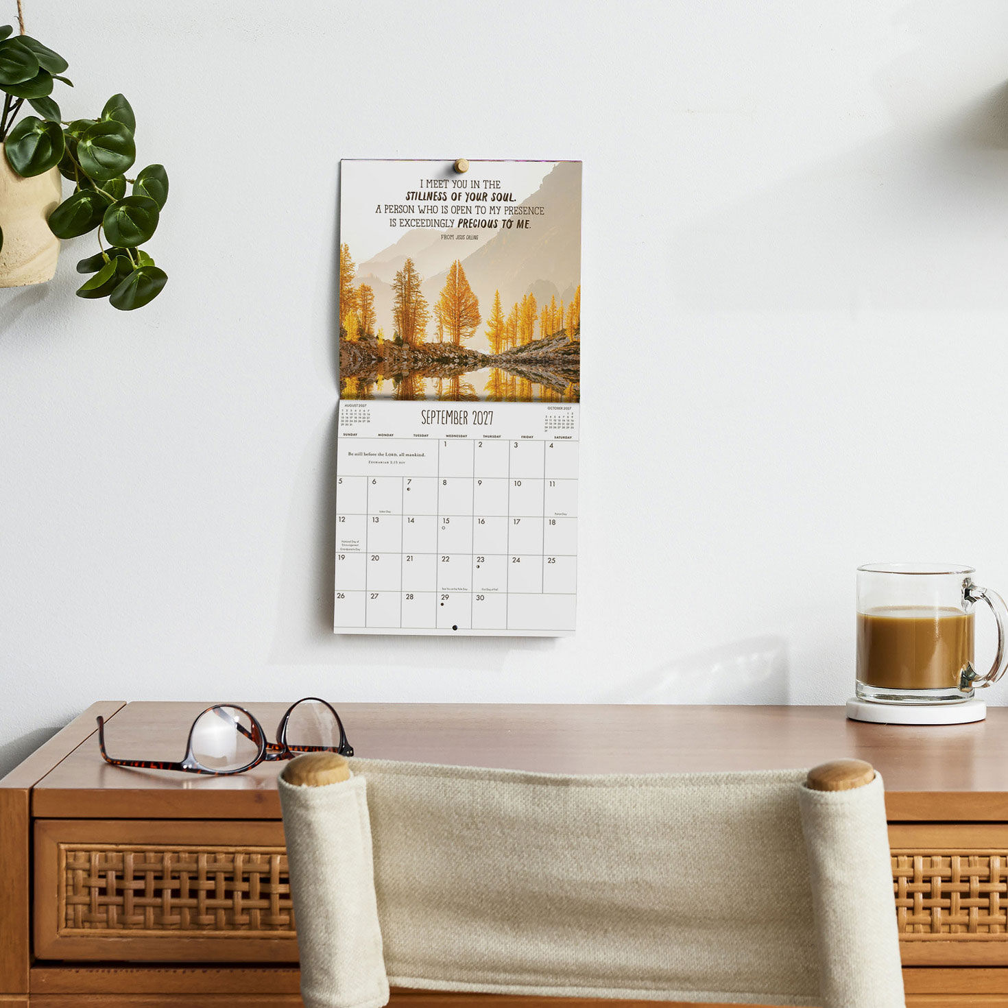 Jesus Calling Devos 2027 7x7 Mini Wall Calendar  image number 5