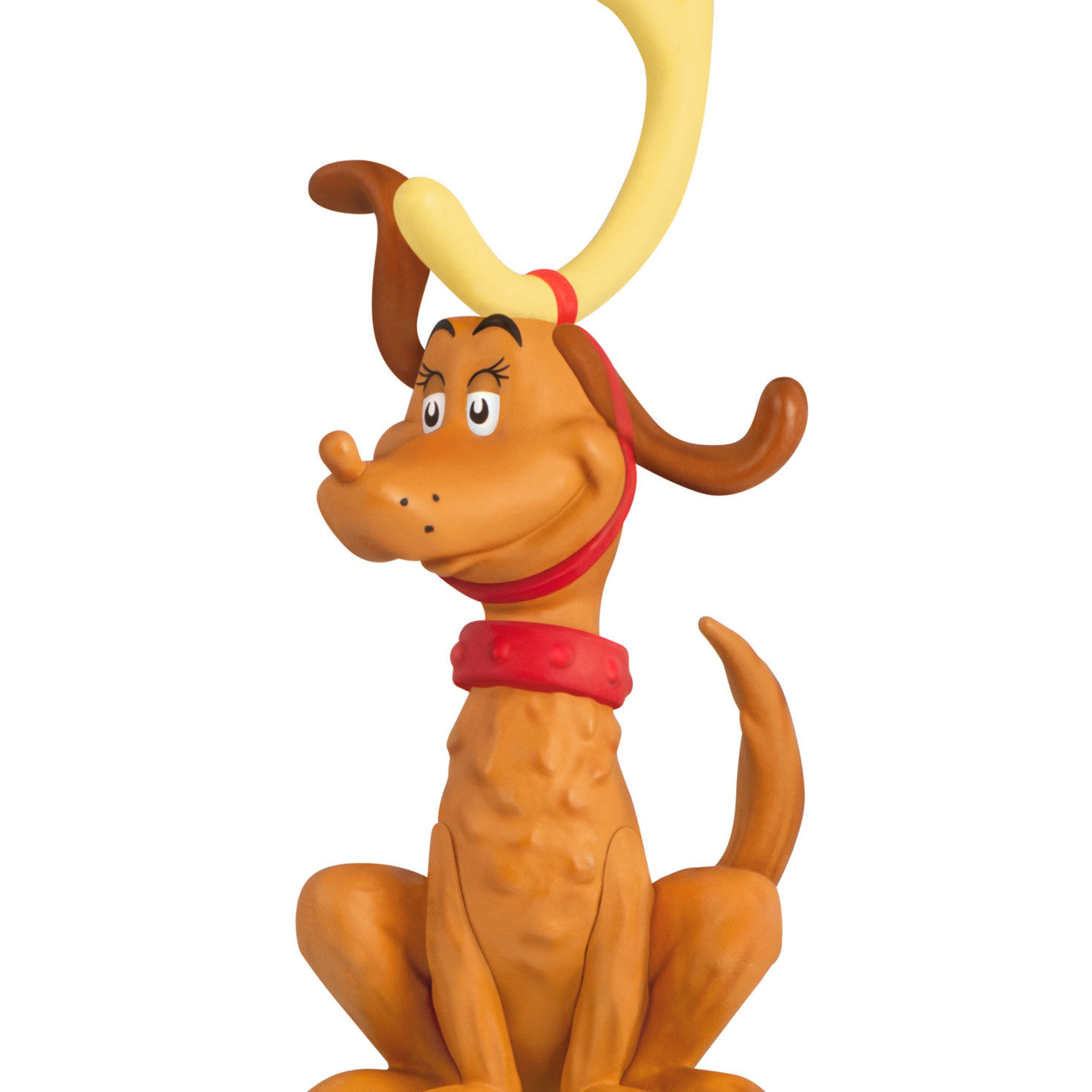 Grinch Max the Dog With Antler Keepsake Ornament upclose view image number 5