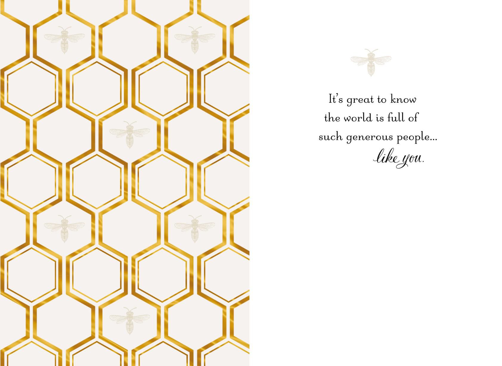 Honeycomb Design Thank You Card