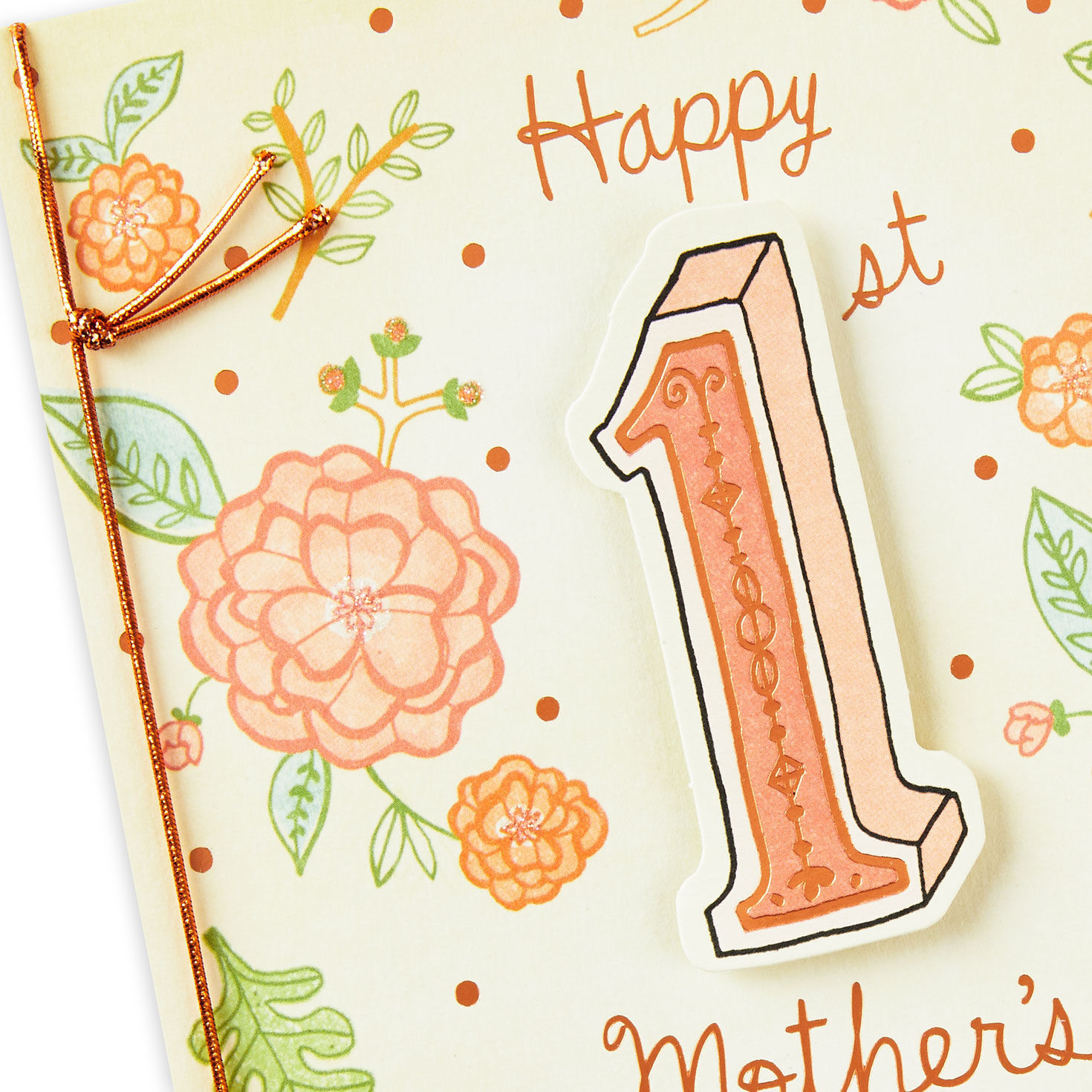 Charming Flowers 1st Mother's Day Card Card Front Detail image number 4