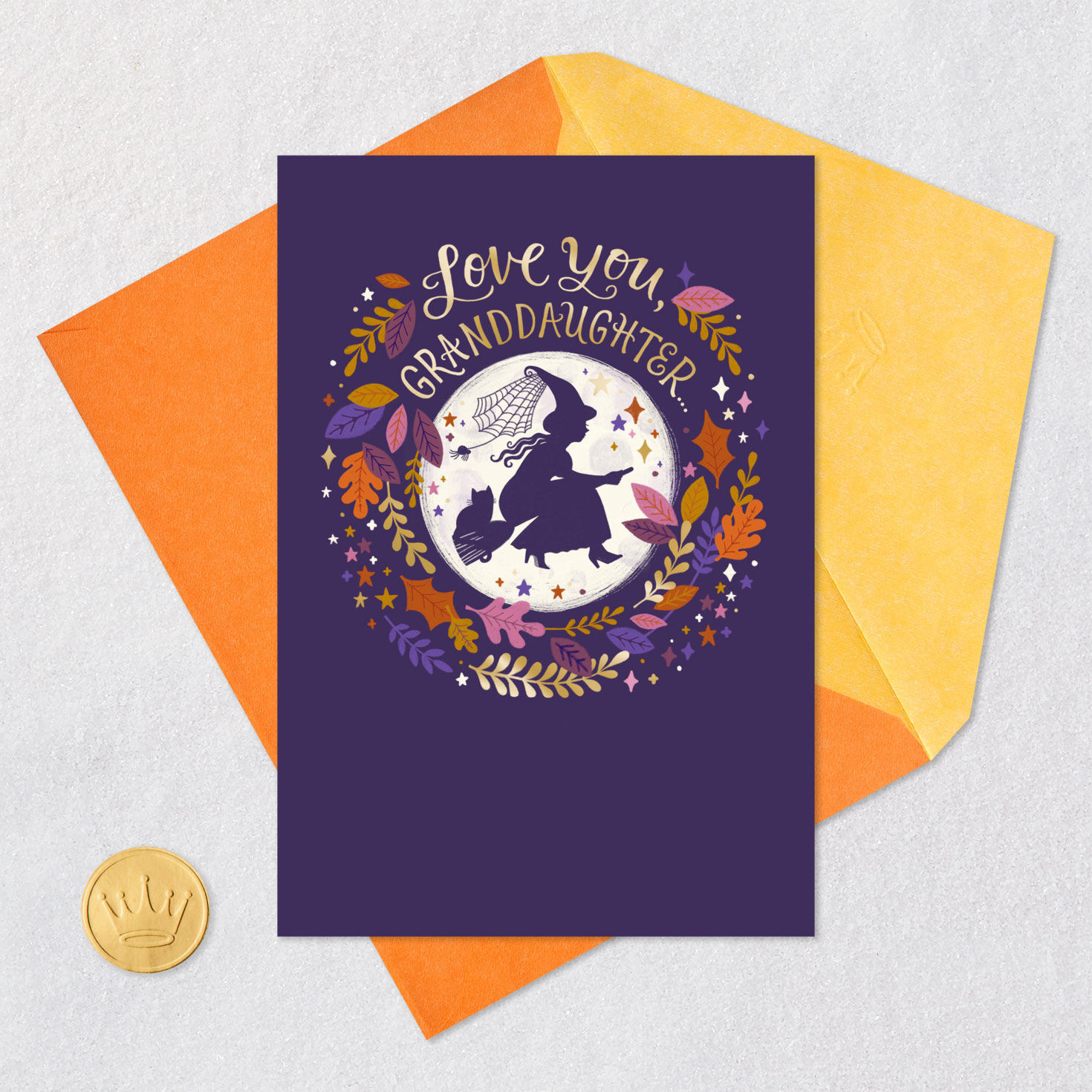 Love You to the Moon and Back Halloween Card for Granddaughter, , large image number 5