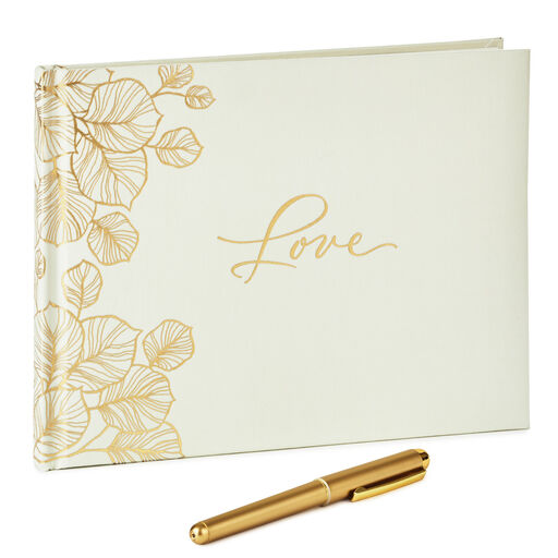 Love Wedding Guest Book With Pen, 