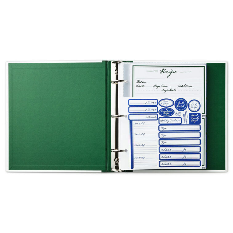 recipe binder for 4x6 cards COFICE Kit 8.5 x 9.5 with and Dividers, Seasoning it makes it easy to pass down recipes from generation to generation Retro Recipe Organizer Binder -