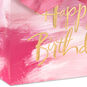 Gold Lettering on Pink Medium Birthday Gift Bag Base/Side Detail image number 5