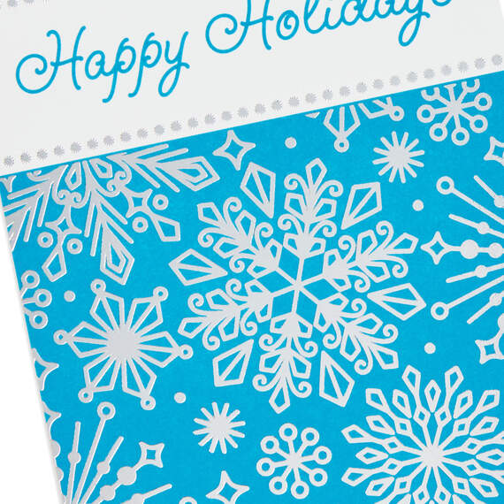 Silver Snowflakes on Blue Money Holder Holiday Cards, Pack of 6, , large image number 2