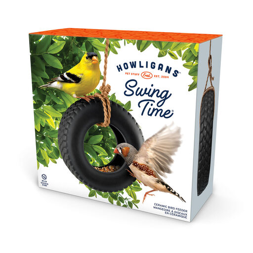 Howligans Swing Time Tire Bird Feeder, 