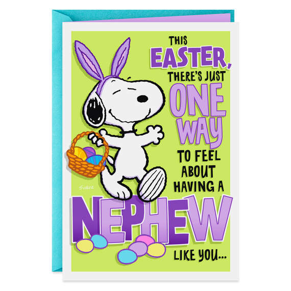 Peanuts® Snoopy Easter Card For Nephew, , large image number 1