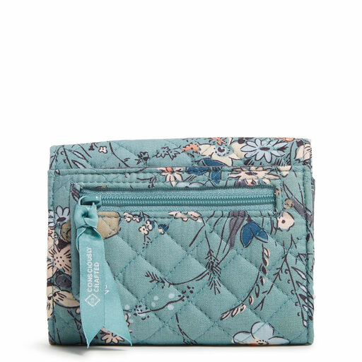 Vera Bradley RFID Riley Compact Wallet in Sunlit Garden Sage, 