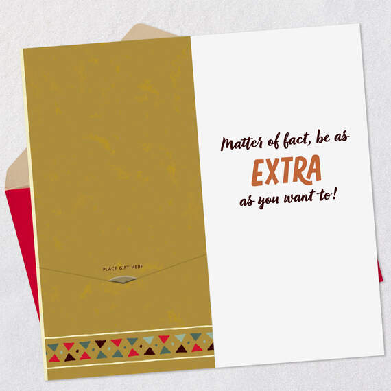 Extra Merry Money Holder Christmas Card, , large image number 4