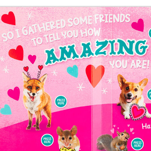 Talking Animals Funny Valentine's Day Card With Sound, 