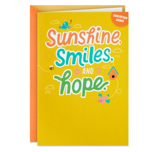 Grateful for You Easter Card With Suncatcher, 