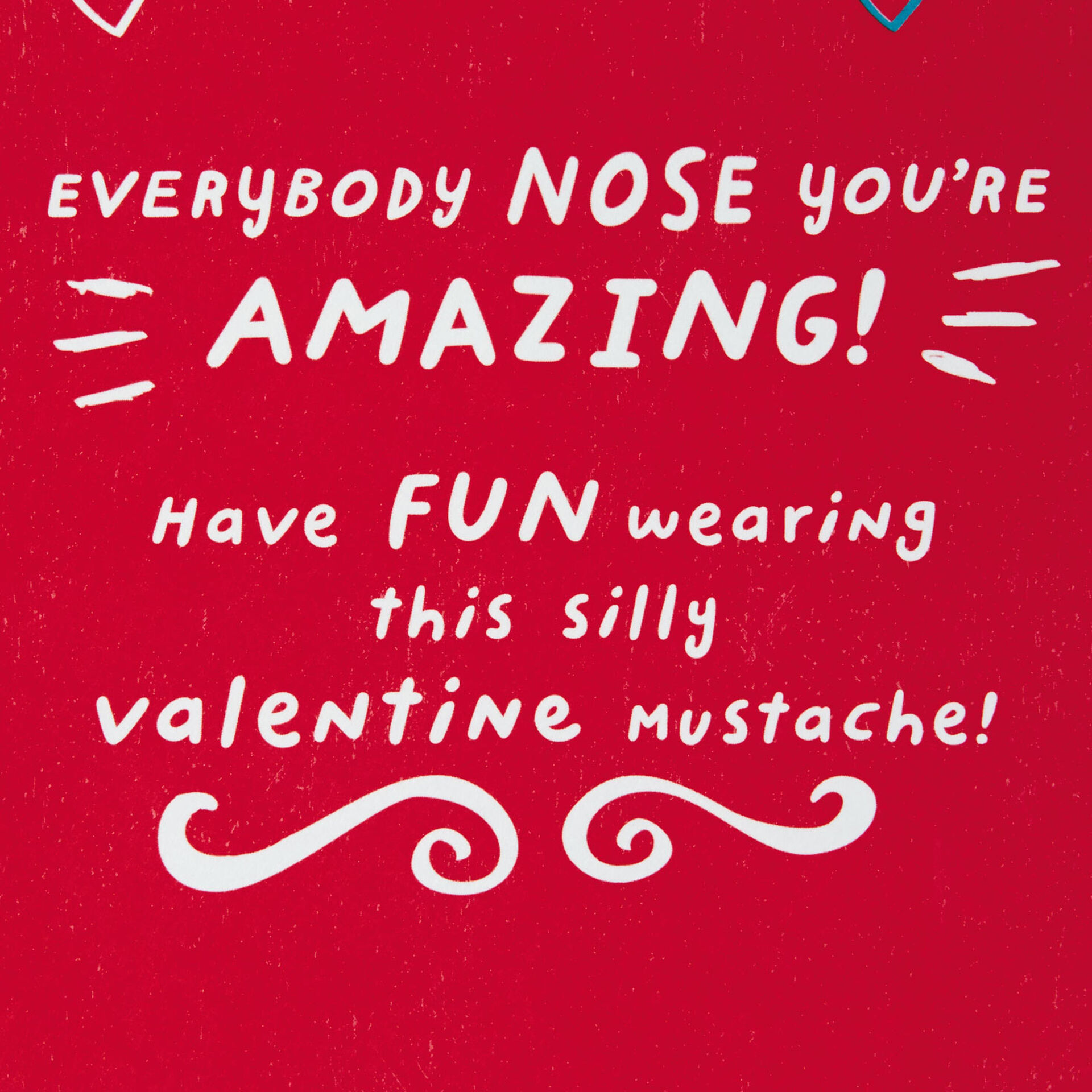 Valentine's Day Card for Son With a Wearable Mustache - Greeting Cards