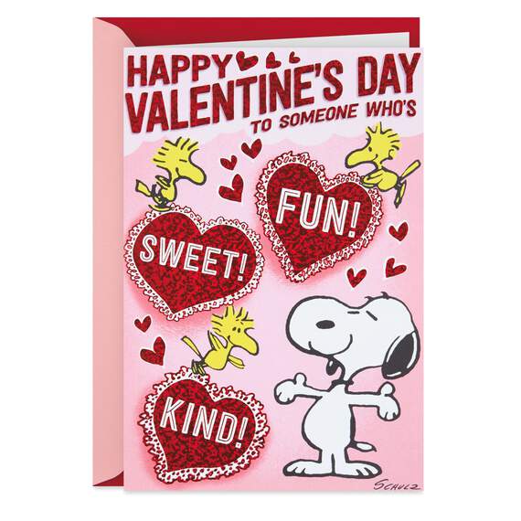 Peanuts® Snoopy & Woodstock Hearts Musical Pop-Up Valentine's Day Card, , large image number 1
