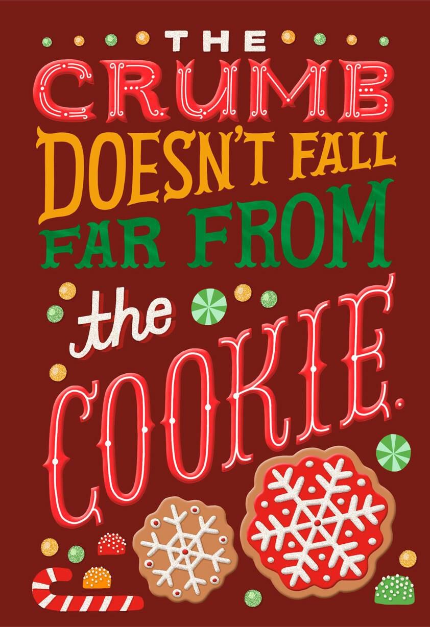 Decorated Cookies Christmas Card For Mom