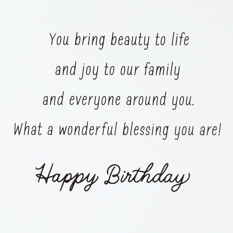 Joy to Our Family Birthday Card for Granddaughter with Ornament, , large image number 3