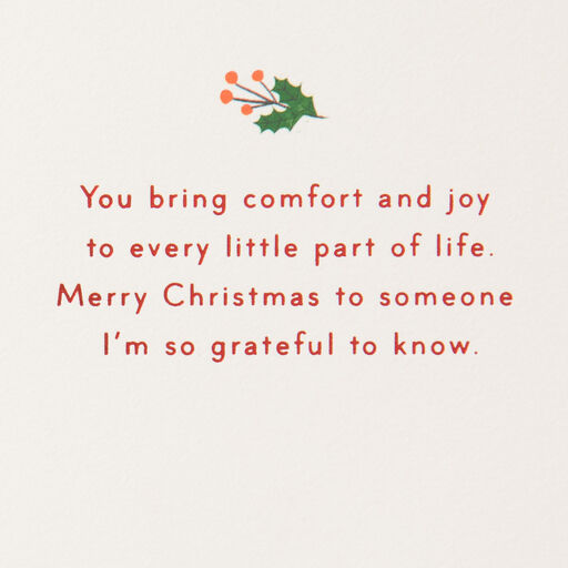 You Bring Comfort and Joy Christmas Card, 